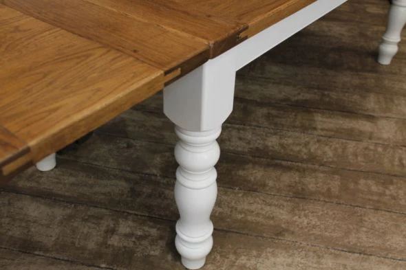 Bespoke Oak Top Farmhouse Extending Dining Table - Image 11