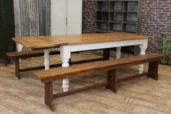 Bespoke Oak Top Farmhouse Extending Dining Table - Image 6