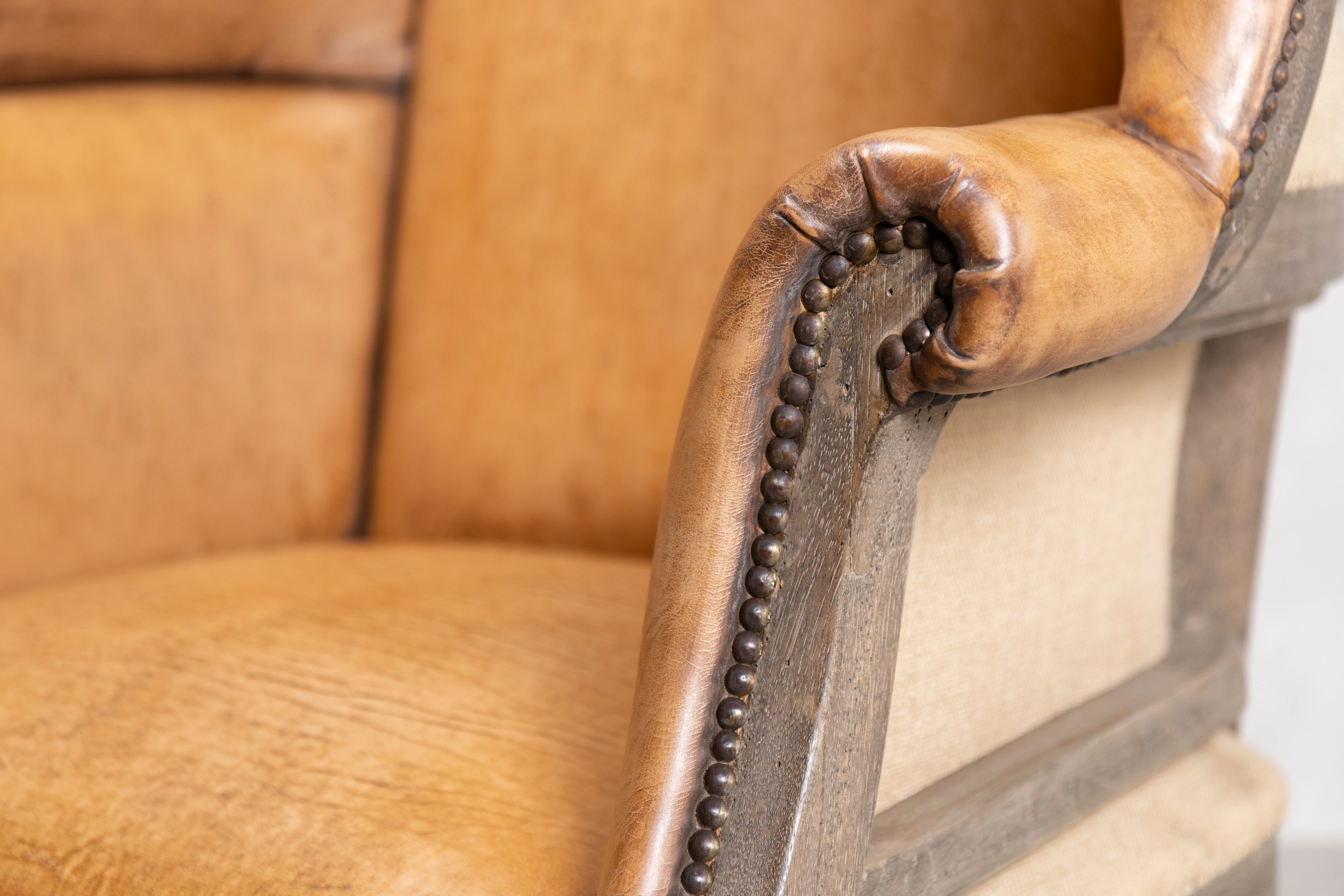 Fairmont Leather Wingback Chair - Tan - Image 10