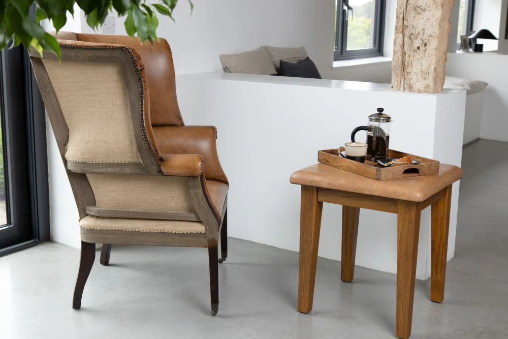 Fairmont Leather Wingback Chair - Tan - Image 15