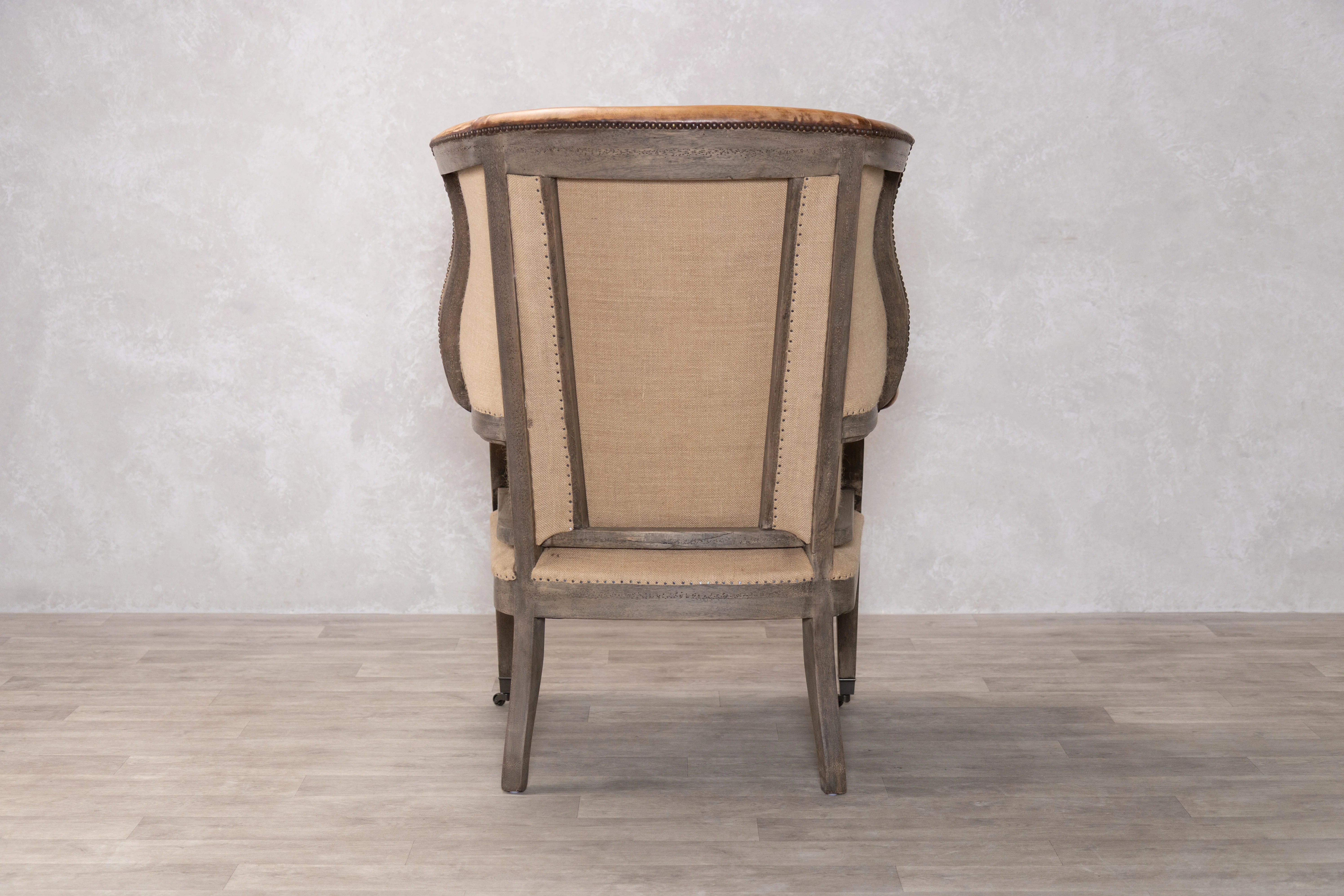 Fairmont Leather Wingback Chair - Tan - Image 5