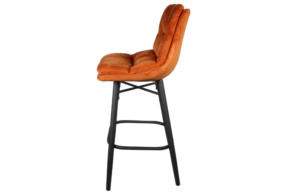 Pair of Falmouth Velvet Bar Stools - Image 10
