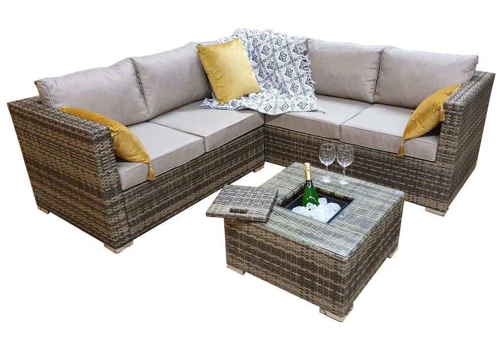Farnborough Large Corner Sofa Set with Ice Bucket - Image 4