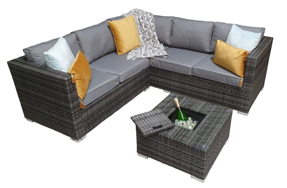 Farnborough Large Corner Sofa Set with Ice Bucket - Image 7