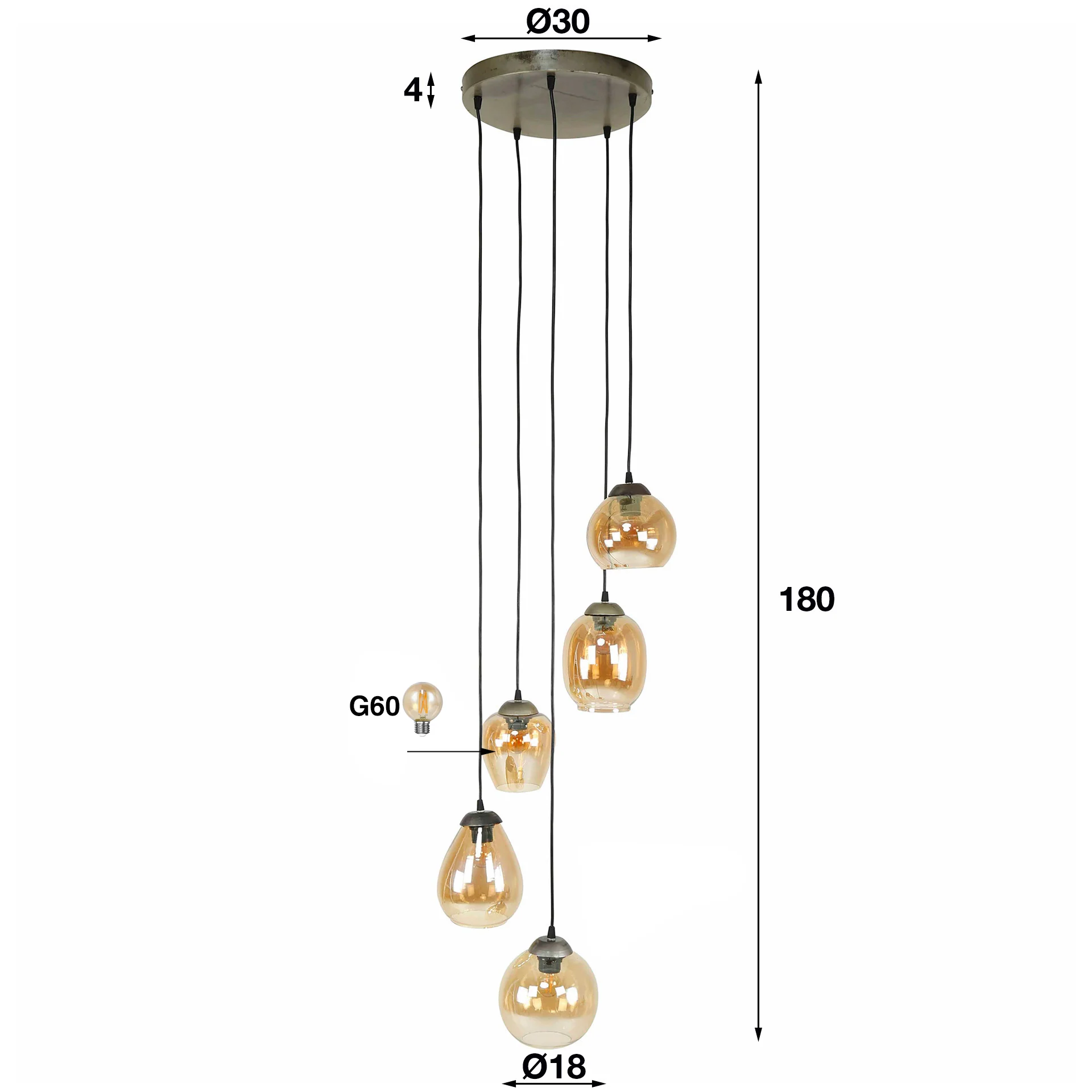 Flora 5 String Pendant Light - Image 5