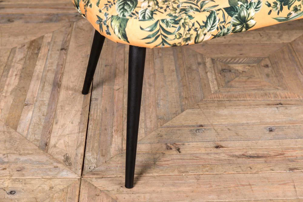 Yasmin Floral Velvet Dining Bench - Image 3