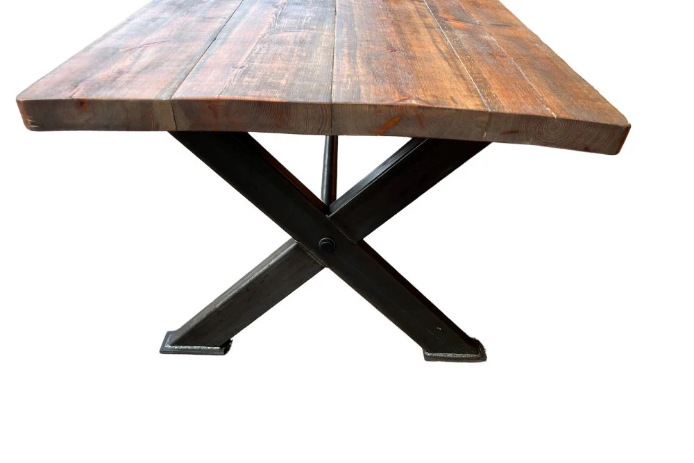 Furniture Seconds: Pine Table on X-Frame Base - Image 2