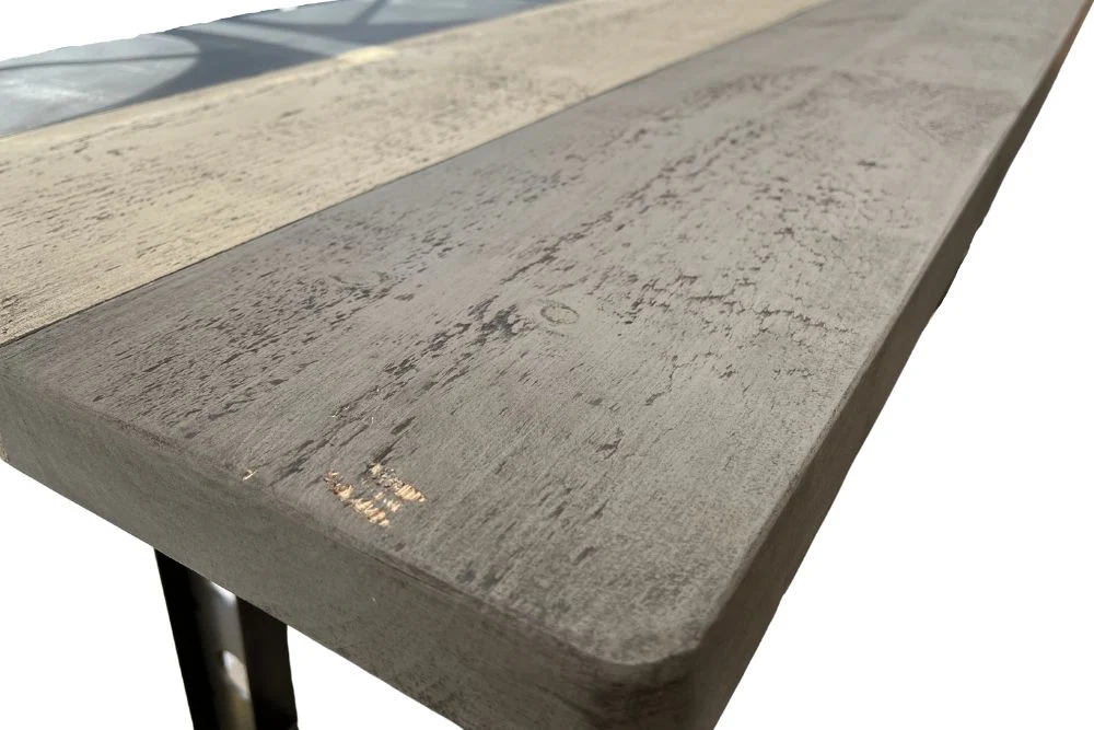 Furniture Seconds: Striped Table with A-Frame Base - Image 2