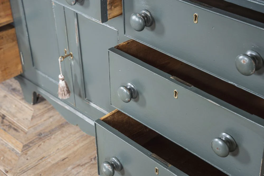 Georgian Pine and Oak Housekeepers Cupboard - Image 9