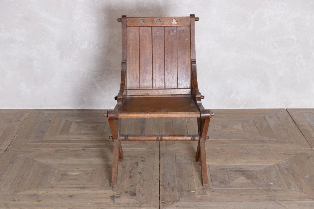 Early 20th Century Gothic Style Hall Chairs - Image 12