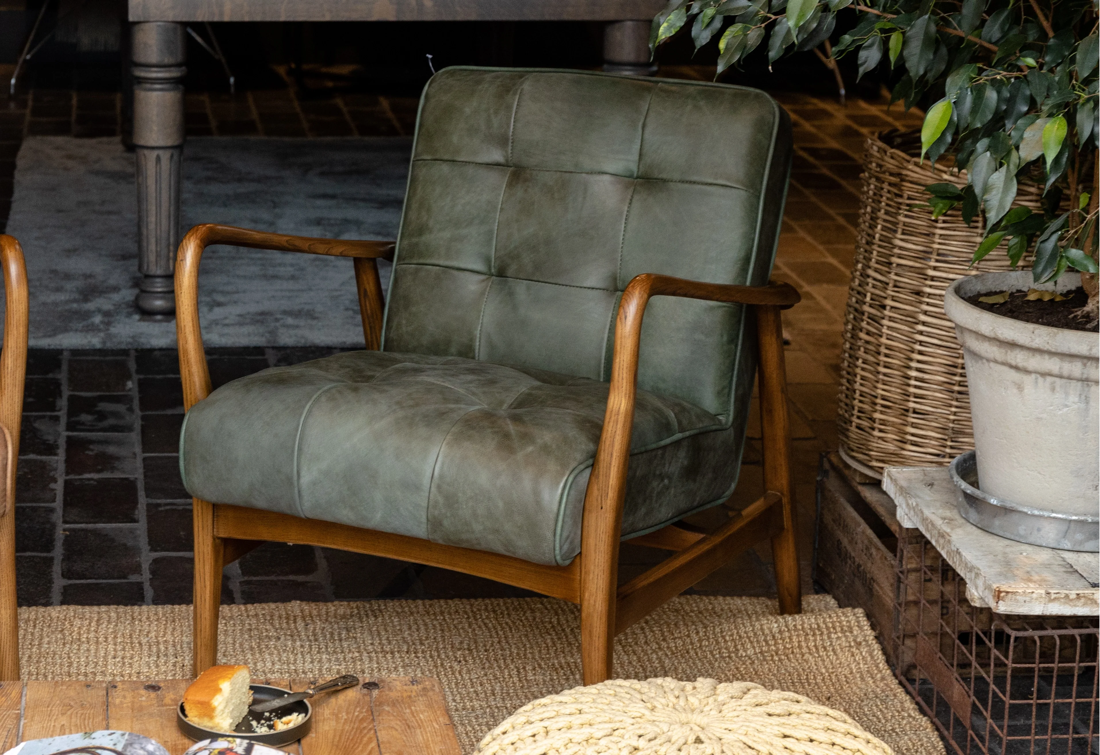 Hamilton Leather Mid-Century Armchair Range - Image 2