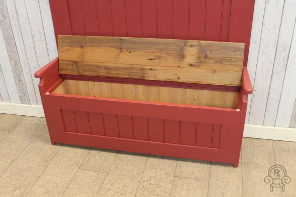 Handmade Hall Bench with Coat Rack - Image 12