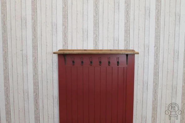 Handmade Hall Bench with Coat Rack - Image 9
