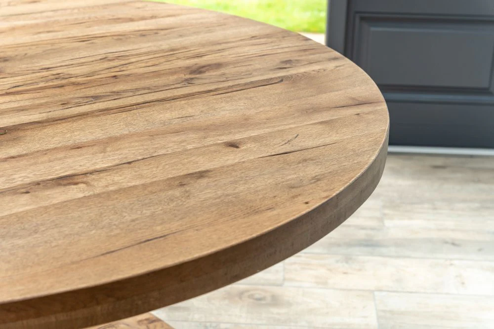 Havana Round Oak Pedestal Table - Image 11