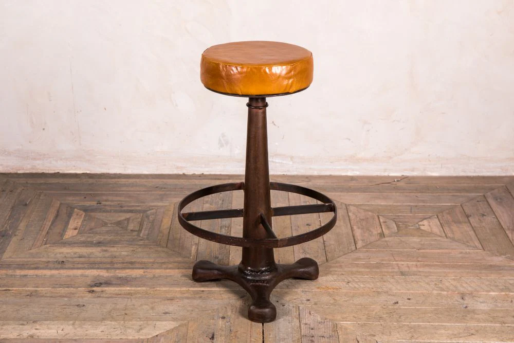 Height Adjustable Machinist Style Bar Stool - Image 3