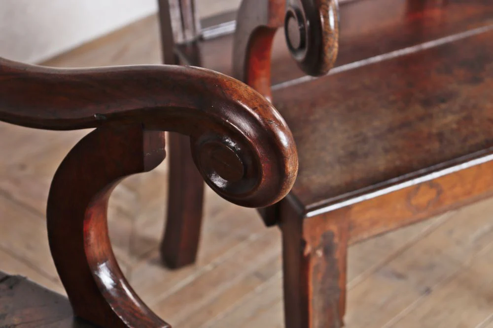Pair of High Back Chairs - Image 9