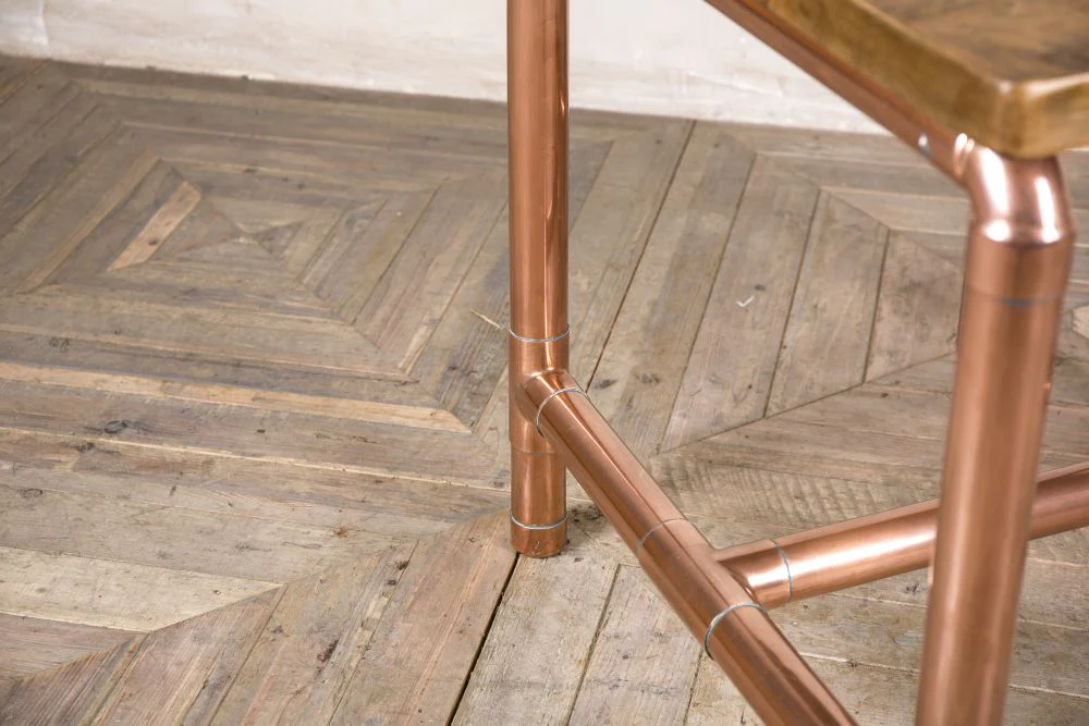 Bespoke Industrial Copper Pipework Table - Image 19