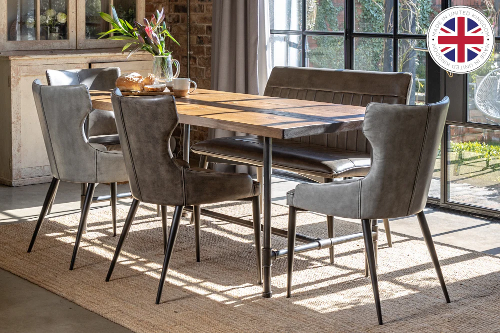 Steamer Industrial Design Dining Table (Dining)