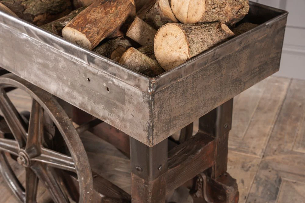 Industrial Log Cart Shop Display Unit - Image 3