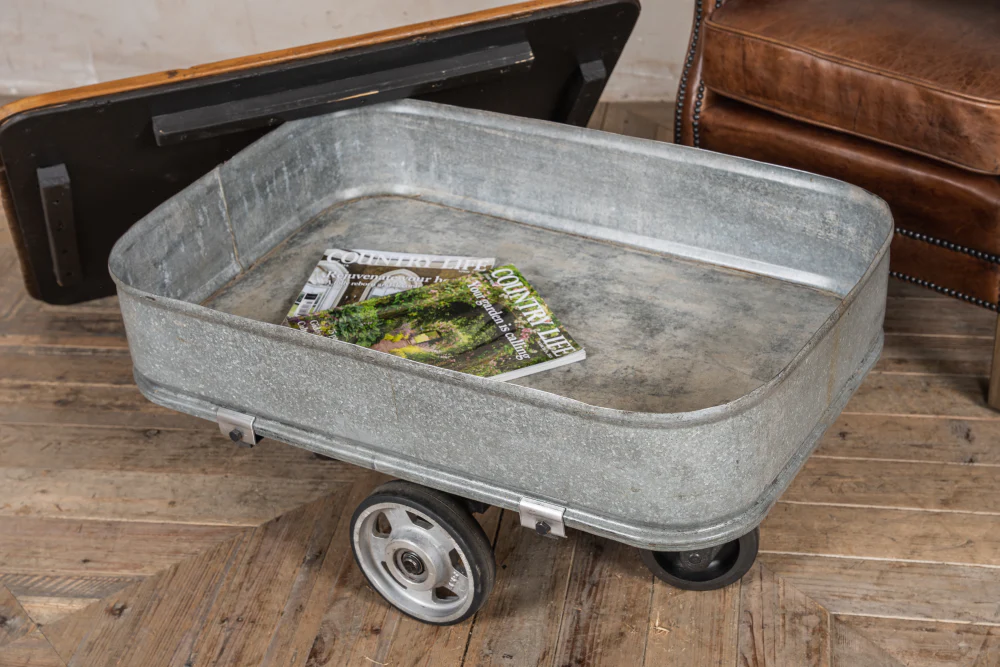 Industrial Coffee Table with Storage - Image 7
