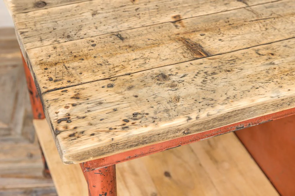 Industrial Metal Sideboard with Wooden Top - Image 4