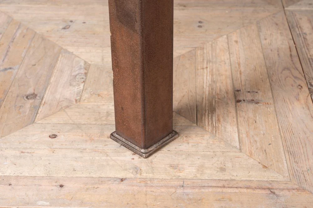 Industrial Timber and Iron Dining Table - Image 7