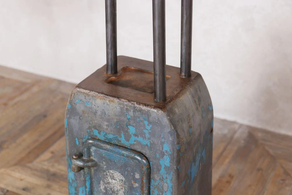 Industrial Poseur Table with Storage - Image 4