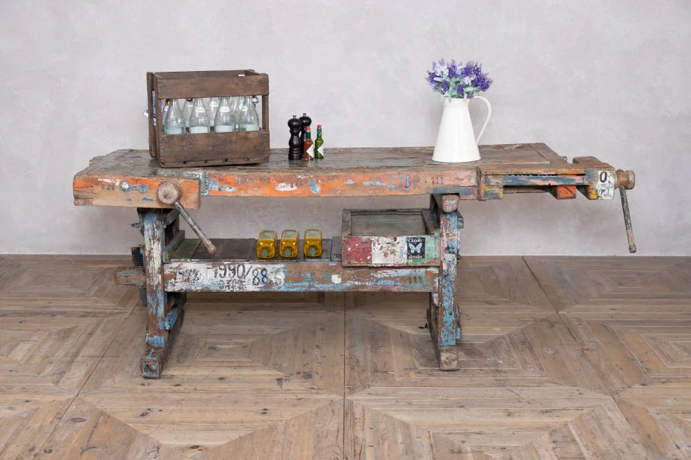 Industrial Sideboard with Vice