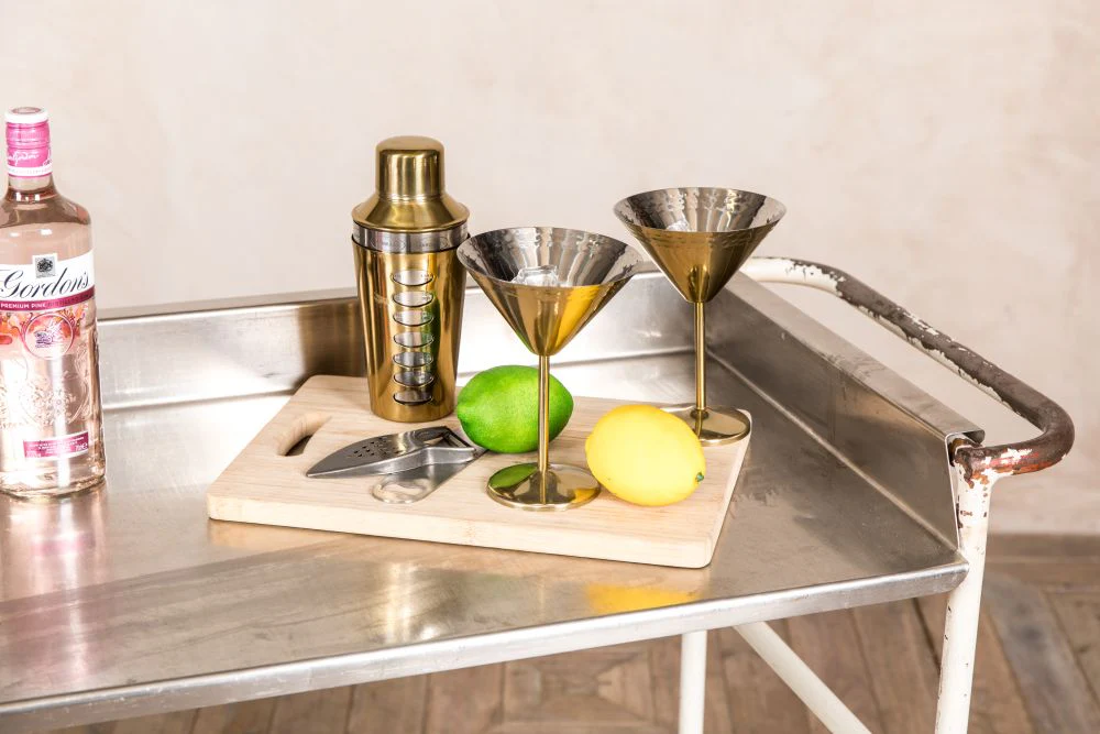 Industrial Silver Drinks Trolley - Image 10