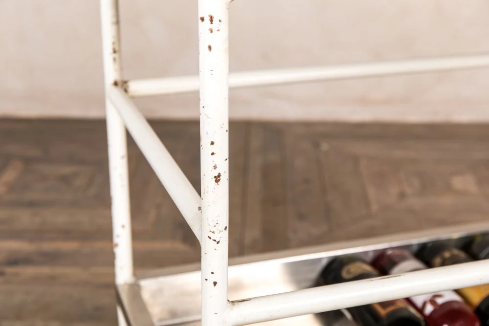 Industrial Silver Drinks Trolley - Image 3