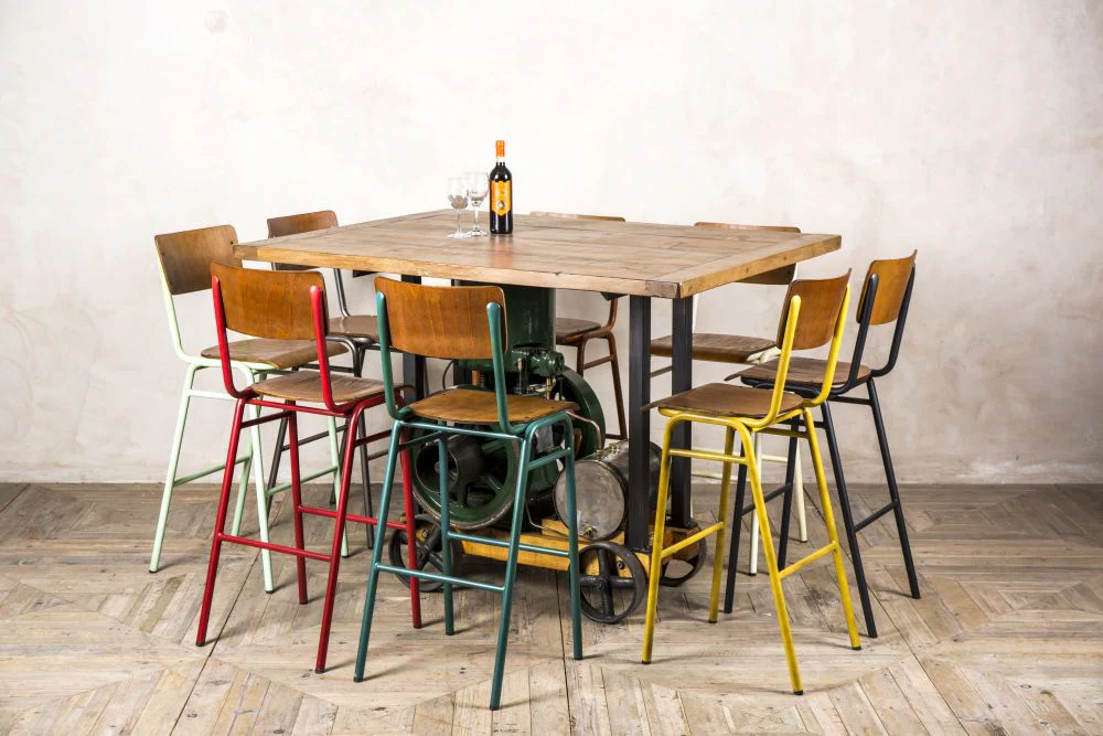 Industrial Style Stationary Engine Dining Table - Image 2