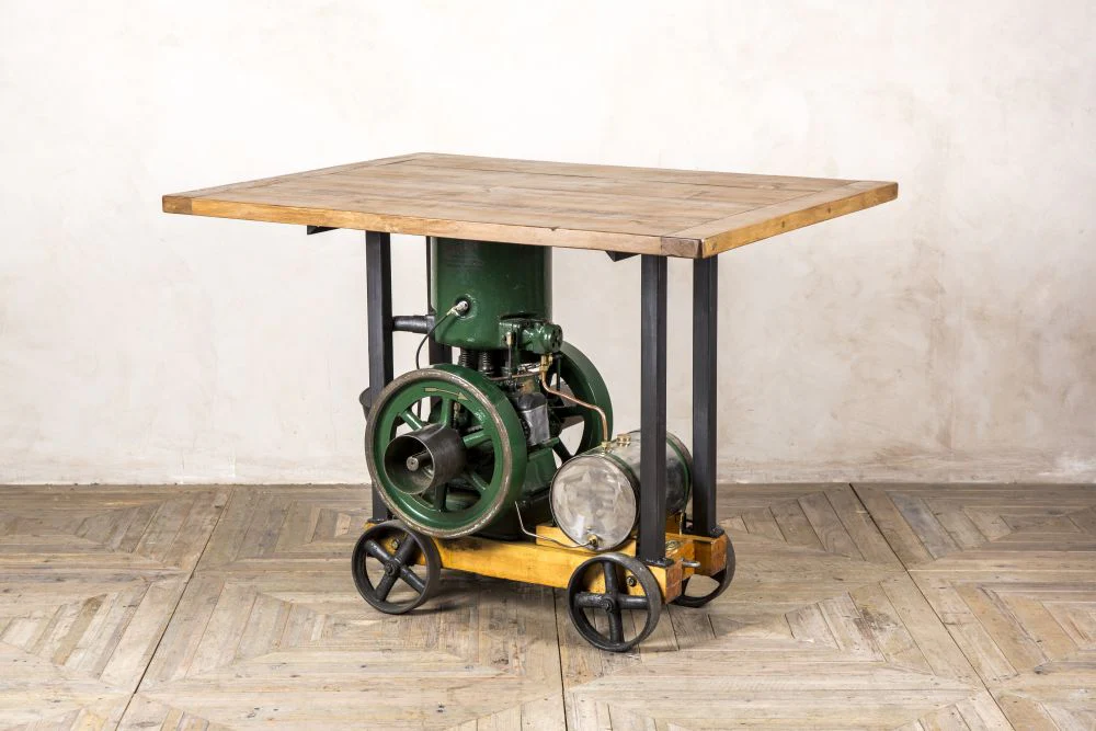 Industrial Style Stationary Engine Dining Table - Image 3