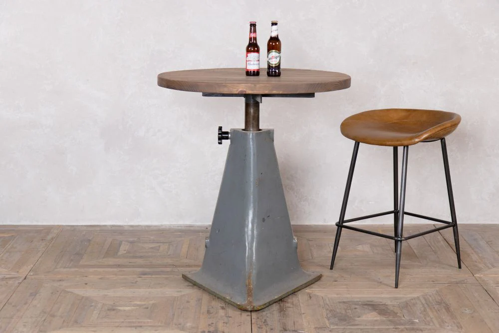 Industrial Style Height Adjustable Bar Table - Image 2