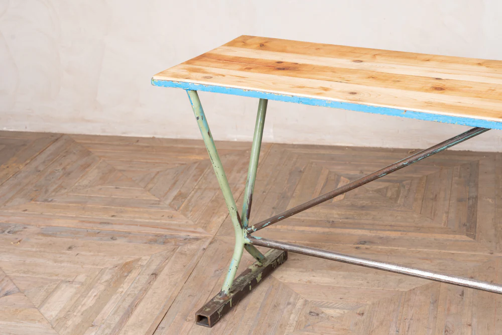 Industrial Style Narrow Kitchen Table - Image 3