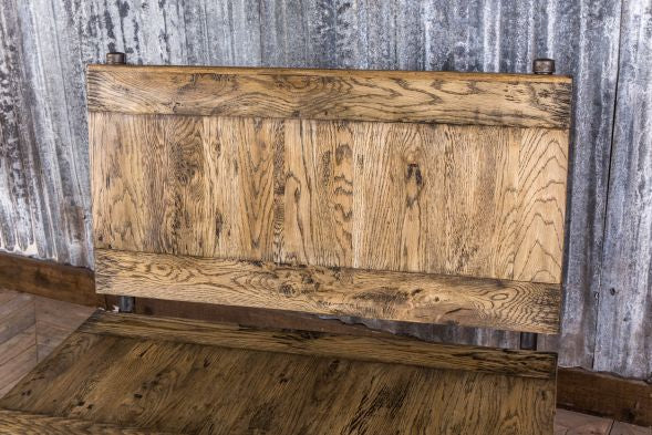 Hand Crafted Pipe Bench With Oak Seat and Back - Image 5