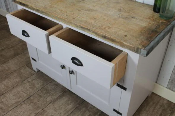 Handmade Industrial Style Sideboard with Cupboards - Image 3