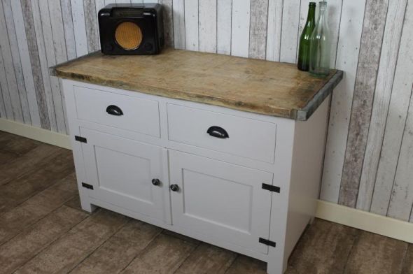 Handmade Industrial Style Sideboard with Cupboards - Image 5