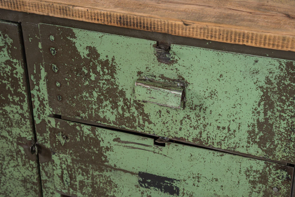 Industrial Weathered Sideboard Work Station - Image 8