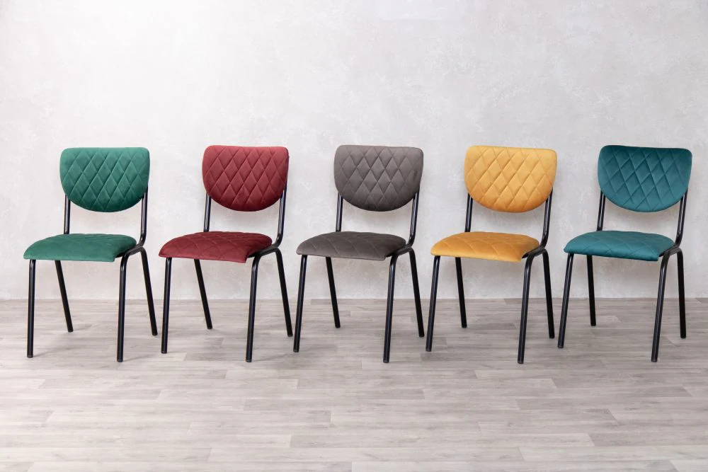 Isobella Contemporary Velvet Dining Chair - Image 3