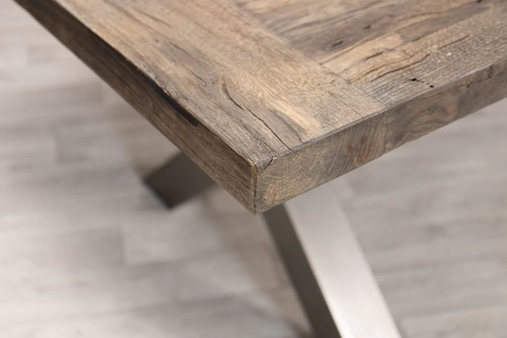 Kendal Reclaimed Oak Dining Table Range - Image 11
