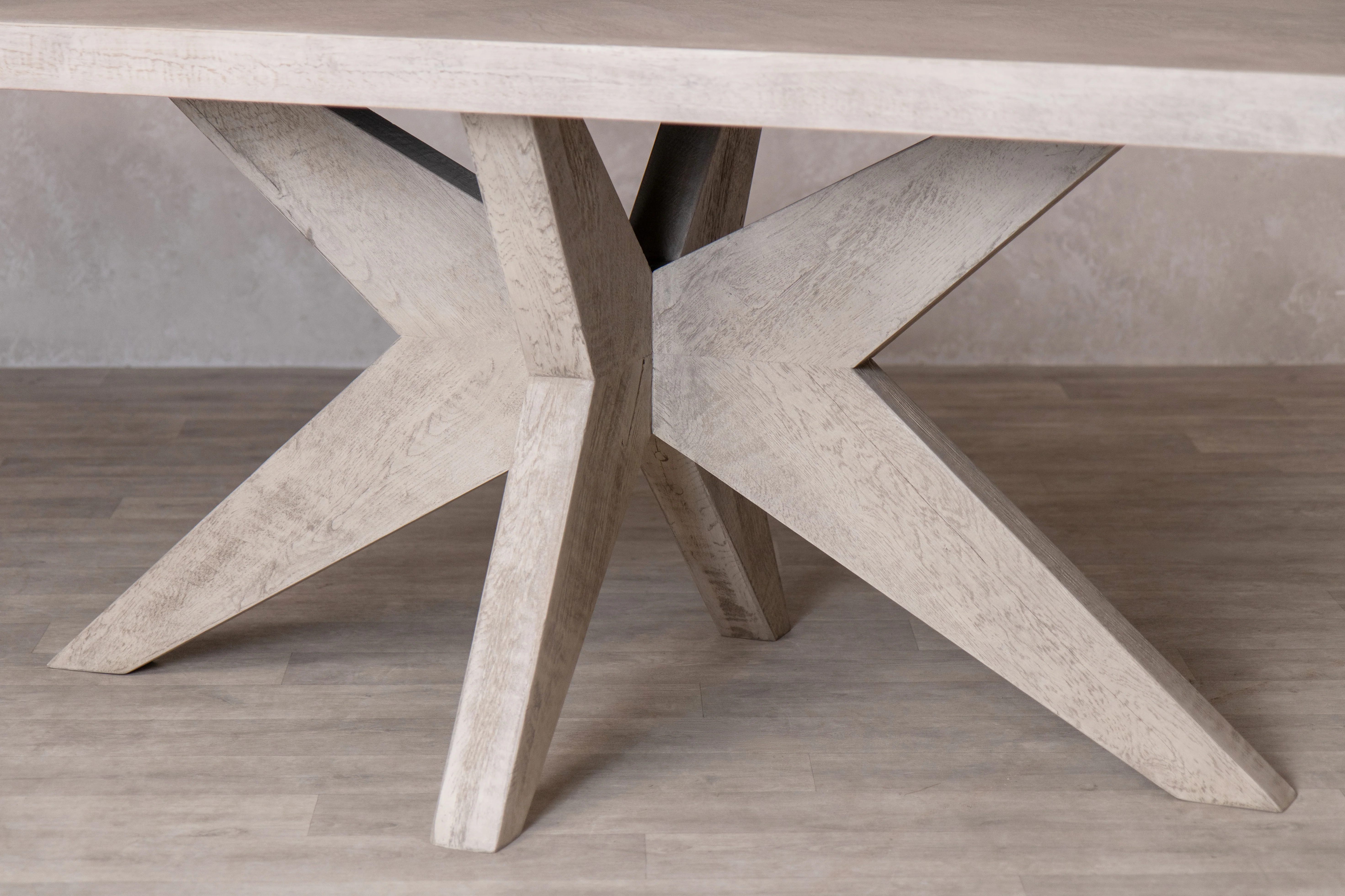 Knightsbridge Oak Dining Table in Pebble Grey - SECONDS ITEM - Image 8