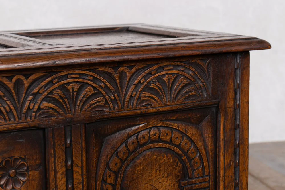 Large Antique Gothic Revival Blanket Box - Image 3