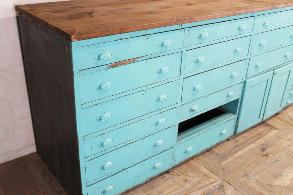 Industrial Style Bank of Drawers - Image 3