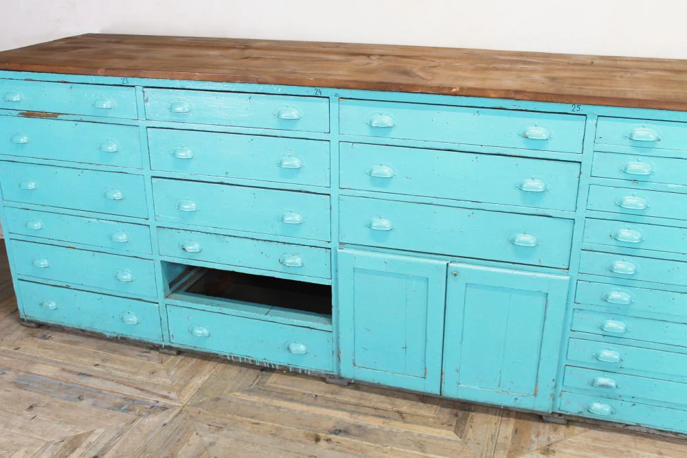 Industrial Style Bank of Drawers - Image 4