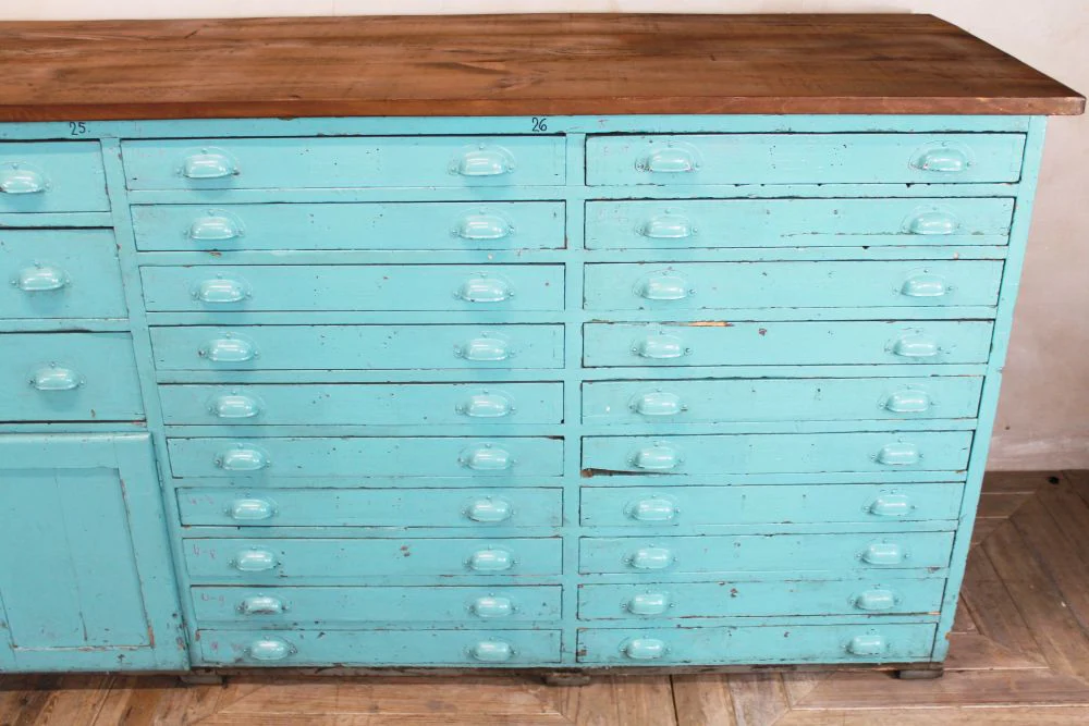 Industrial Style Bank of Drawers - Image 5