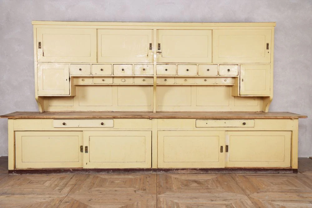 Large Edwardian Pine Kitchen Cabinet