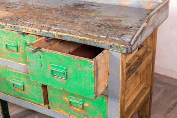 Large Green Multi-drawer Sideboard - Image 5