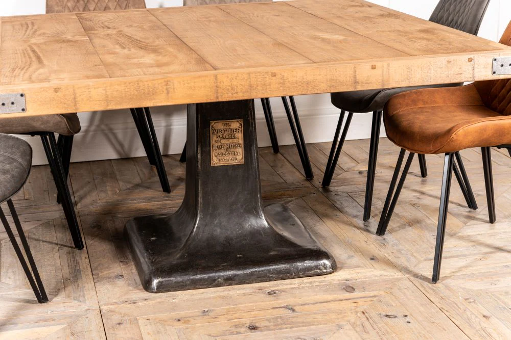 Large Industrial Cast Iron Base Table - Image 6