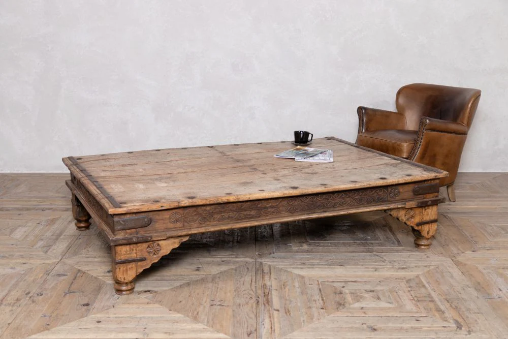 Large Moroccan Vintage Coffee Table