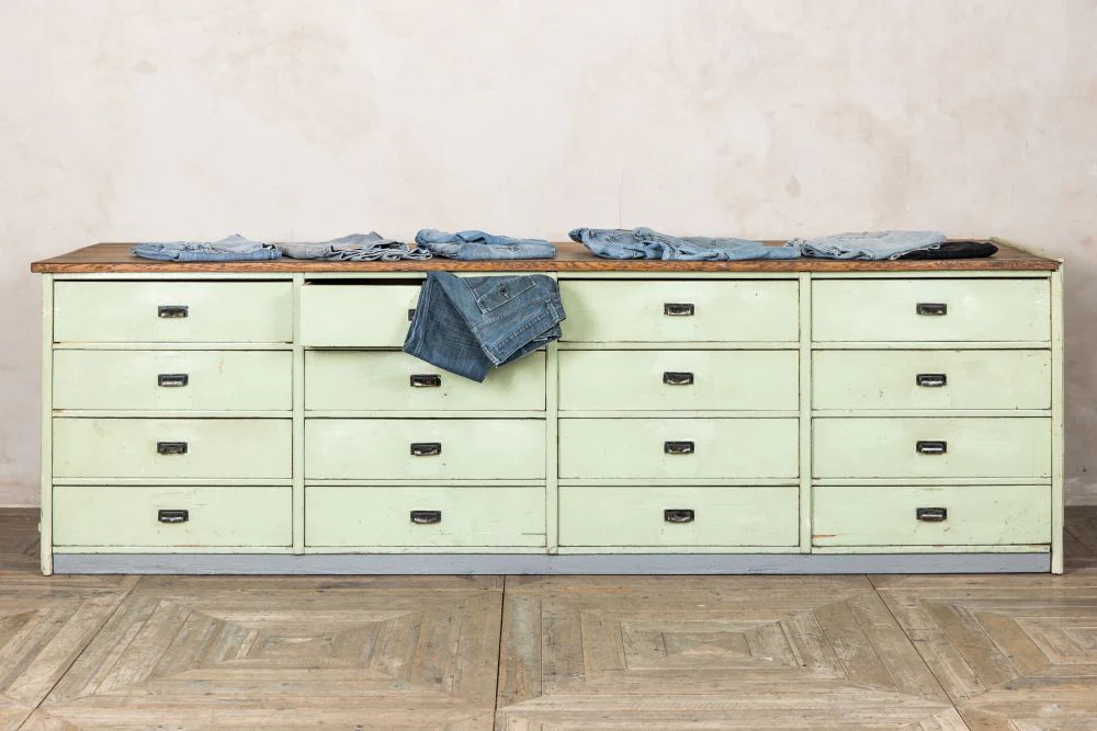 Large Pine and Oak Haberdashery